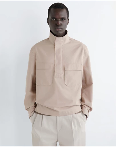 COS - Cotton-Twill Half-Zip Overshirt