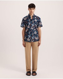 SABA - Evander Cotton Print Short Sleeve Classic Shirt