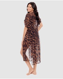 Miraclesuit Swimwear  - Raya de Safari Sheer Beach Cover Up Kimono