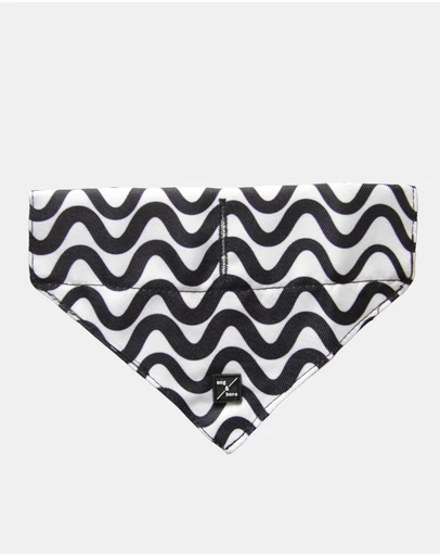 Mog & Bone - Dog Bandana - Black Wave Print