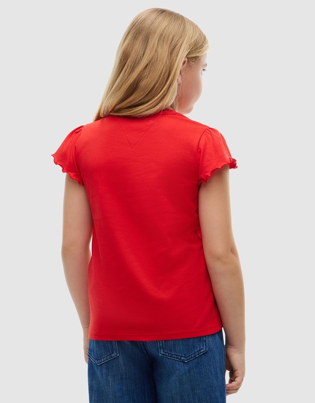 Tommy Hilfiger - Essential Scallop Sleeve Slim Fit T-Shirt - Kids