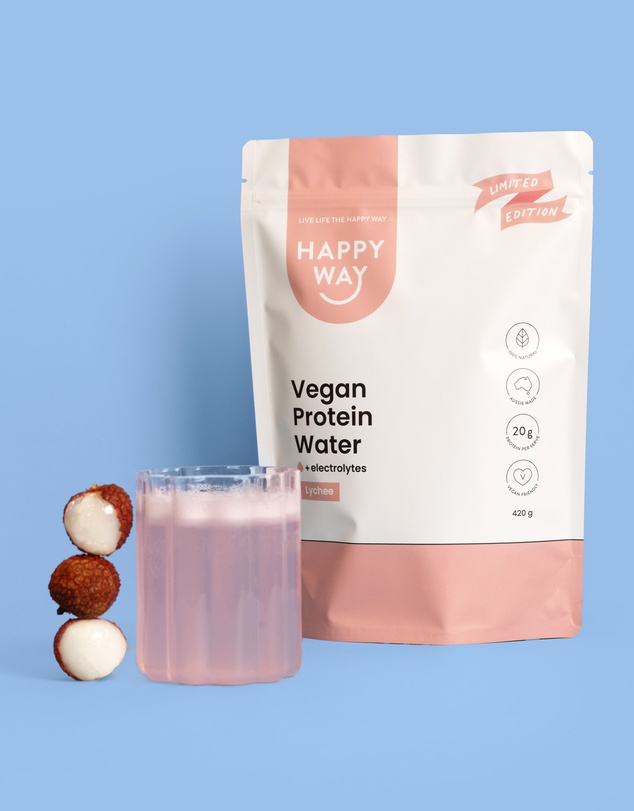 Happy Way - Lychee Vegan Protein Water Powder
