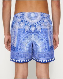 Camilla - Mid Length Boardshorts With Elastic Waist