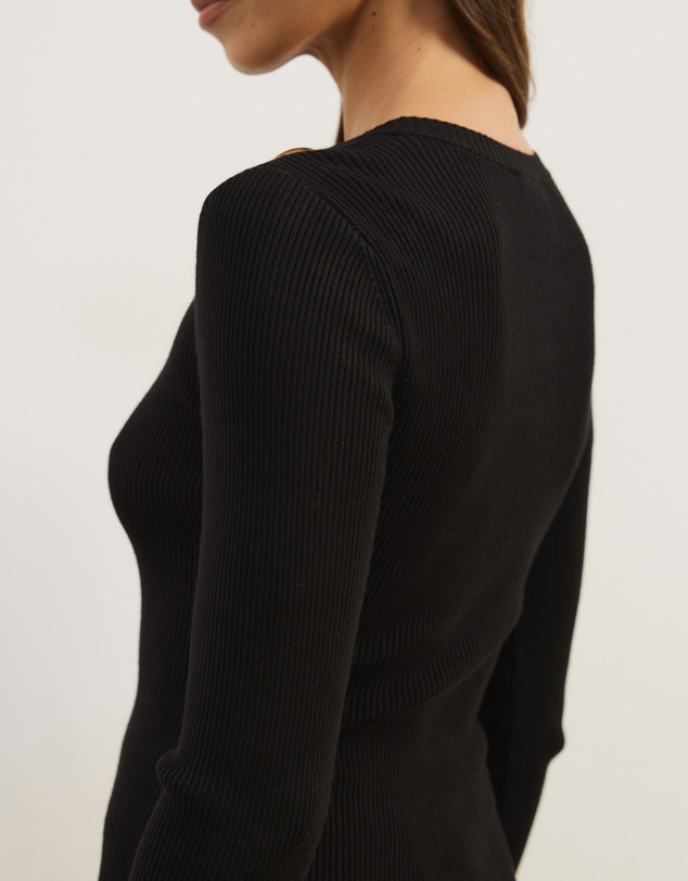 Atmos&Here - Kaia Long Sleeve Rib Knit Top
