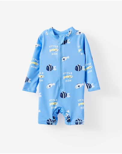 Cotton On Kids - Baby Long Sleeve All In One Swimsuit