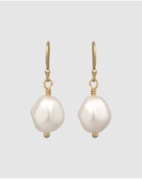 Elli Jewelry - Earrings Hanger Pearl 925 Sterling Silver Gold-Plated