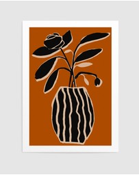 Olive et Oriel - Ochre Still Life No 5 by Treechild Art Print