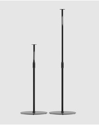 iWorld - Kanto SLH Universal Height Adjustable Speaker Stands for Satellites up to 4.1 kg - Black, Pair