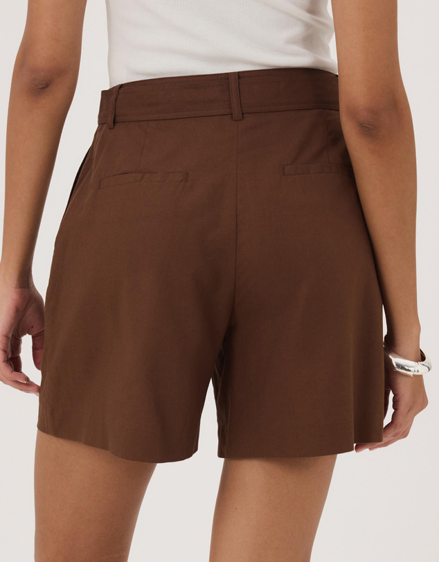 Atmos&Here - Ava Linen Blend Tie Waist Shorts