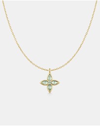 Ania Haie - Gold Mint Green Lucky Clover Necklace