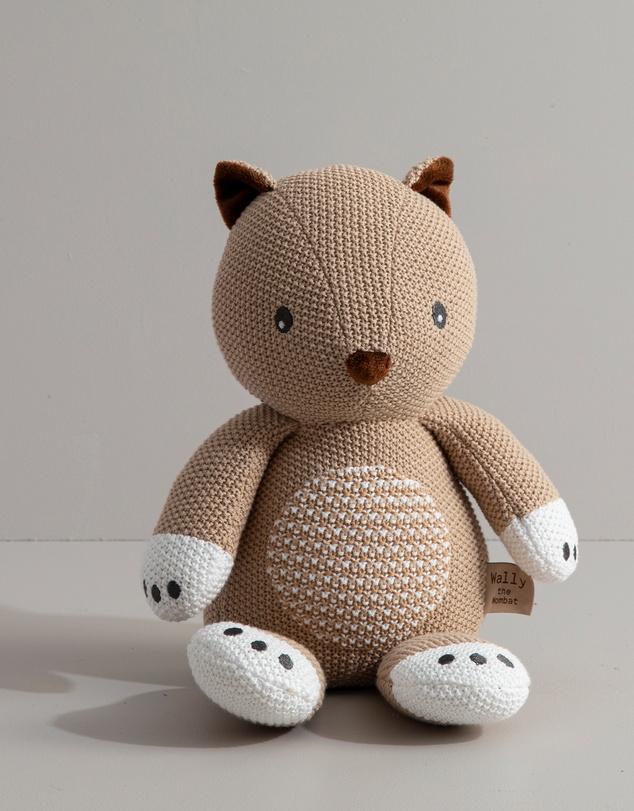 Living Textiles - Knitted Toy - Wally the Wombat
