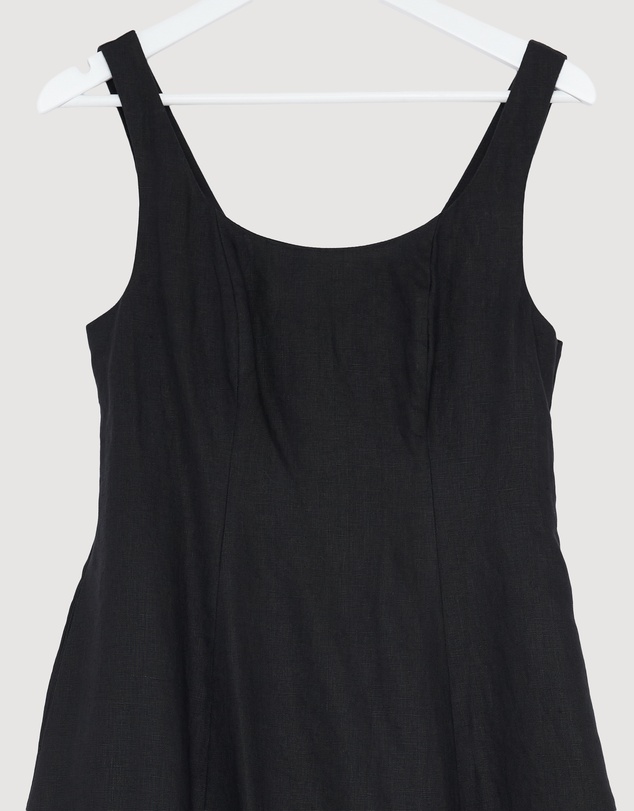 Revibe - Repaired AERE Fern Linen Maxi Dress - AU 10