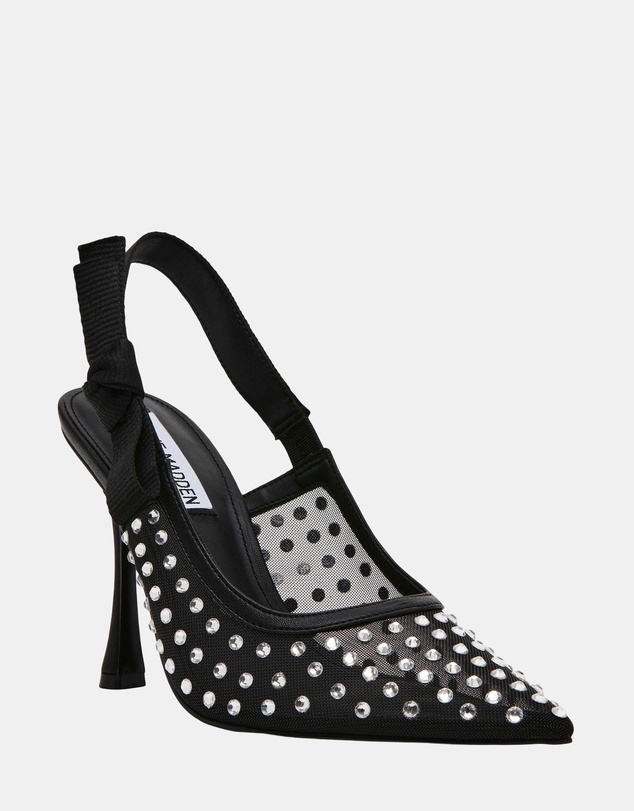 Steve Madden - Bri Black Lace Heels