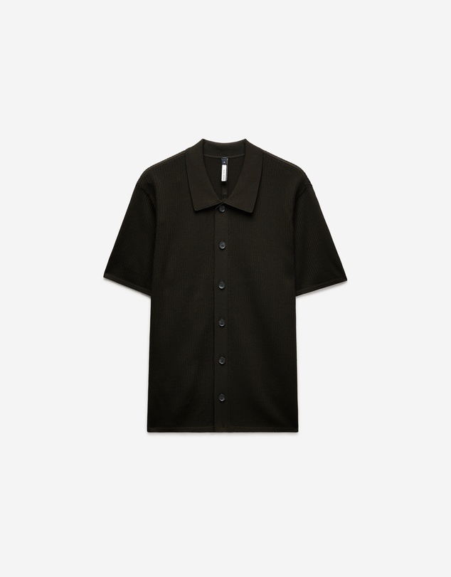 Calibre - Linear Rib Knit Shirt Dark Khaki