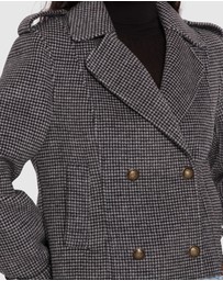 Belle & Bloom - Better Off Military Peacoat - Black/White