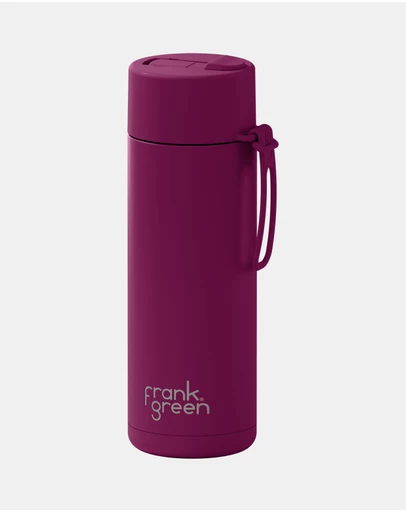 Frank Green - 20oz SS Ceramic Reusable Bottle with Flip Straw Lid - ICONIC EXCLUSIVE