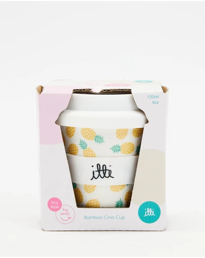 itti bitti - Reusable Baby Cino Cup with 2 Straws - Pineapple Delight