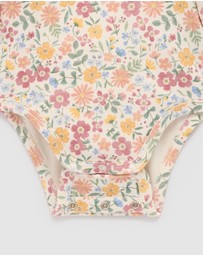 Purebaby - Wild Flower Collar Bodysuit -Kids-Babies