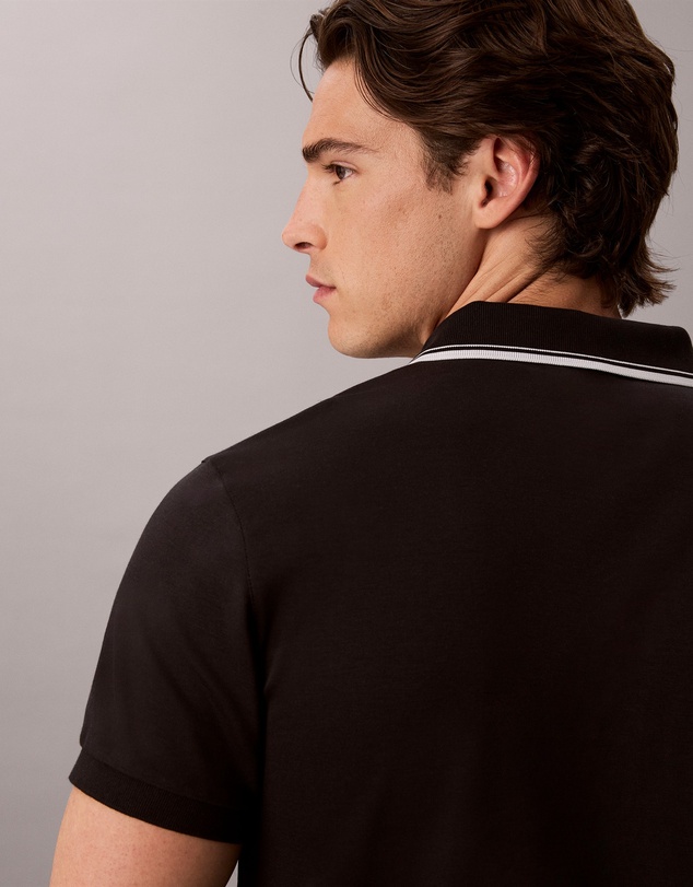 Calvin Klein - Slim Cotton Zip Polo Shirt