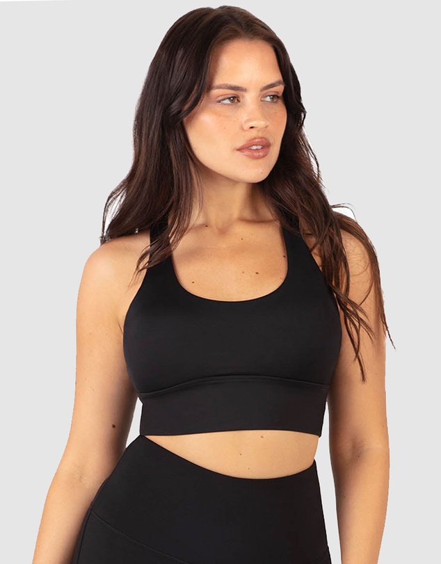 B Free Intimate Apparel - Mesh Racer Long Line Sports Bra (B-C-D-DD-E) Cup