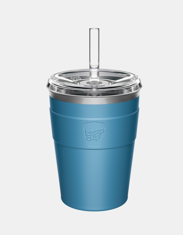 KeepCup - Thermal Cold Cup 12oz Reusable Coffee Cup with Straw Lid