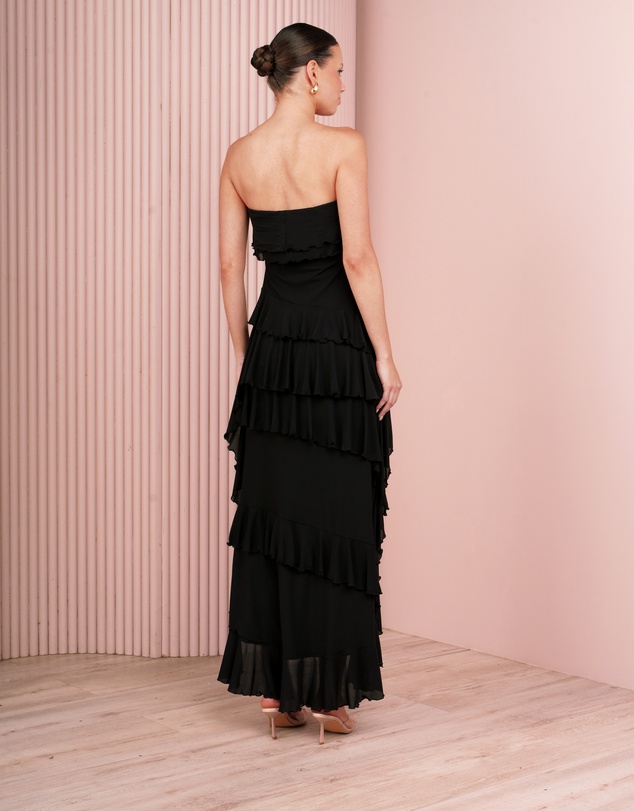 Azzurielle - Winta Strapless Ruffle Dress