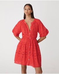 Forcast - Lola Broderie Tiered Dress