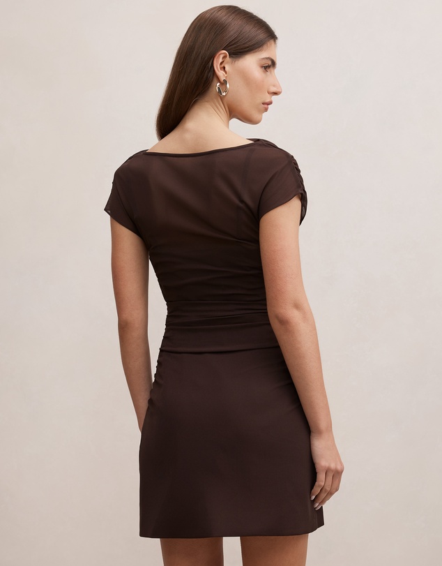Forever New - Vivianna Mesh Overlay Mini Dress