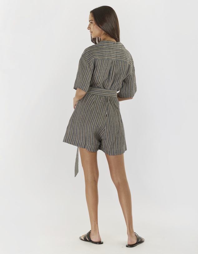 Amelius - Set Sail Linen Stripe Playsuit