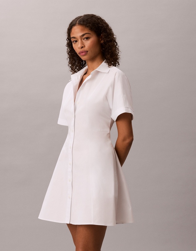 Calvin Klein Jeans - Cotton Poplin Mini Shirt Dress