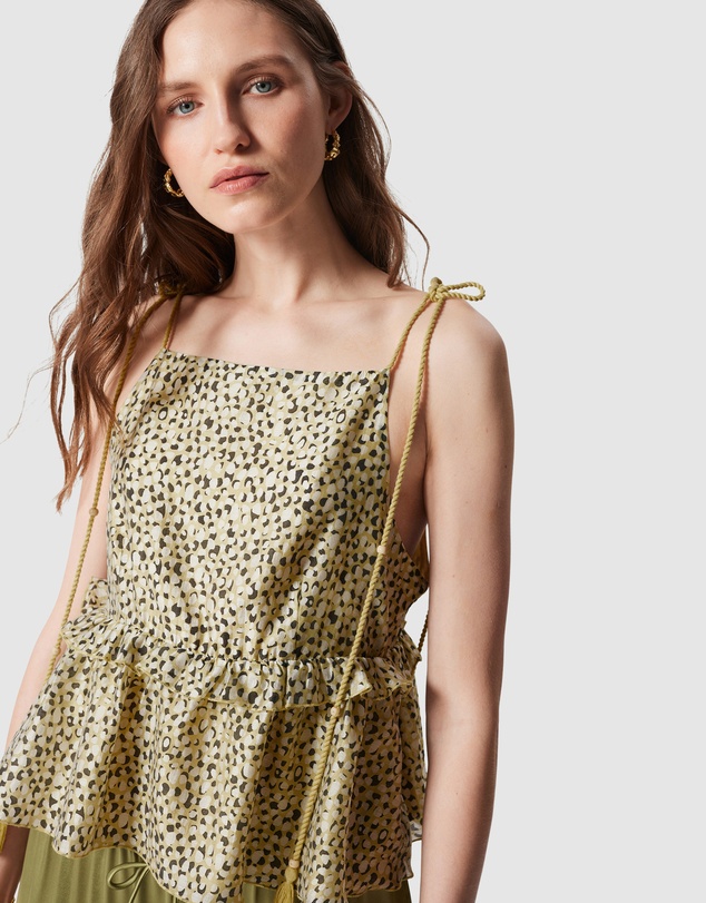 & Other Stories - Peplum-Frill Strap Top