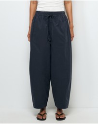 AERE - Cotton Barrel Leg Pants