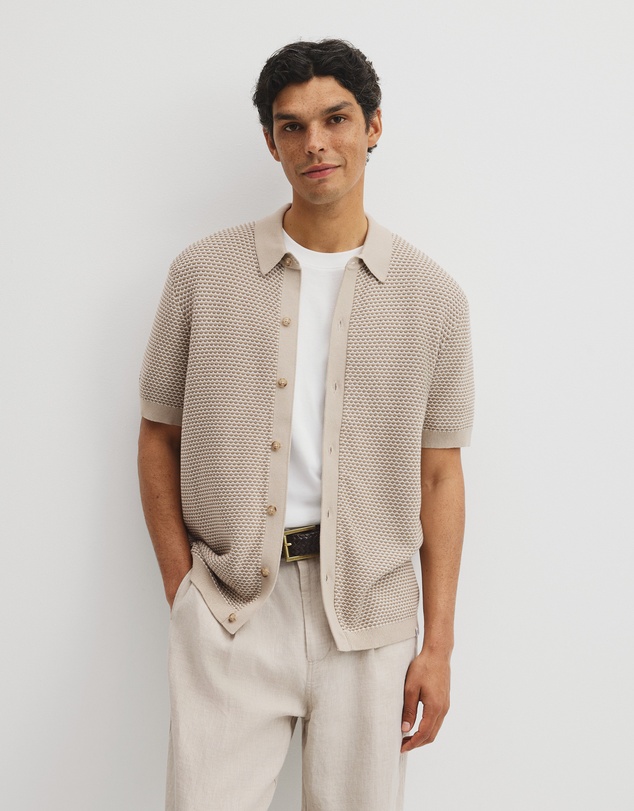 Country Road - Australian Cotton Jacquard Knit Shirt