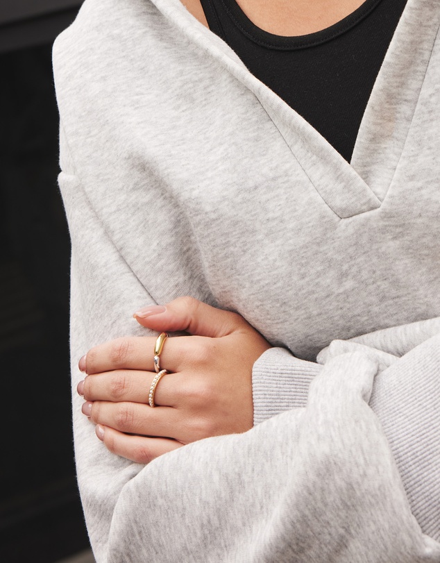 Ania Haie - Gold Shell Pearl Beaded Ring