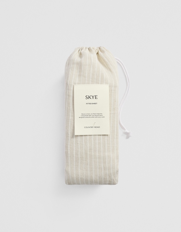 Country Road - Skye Linen King Fitted Sheet