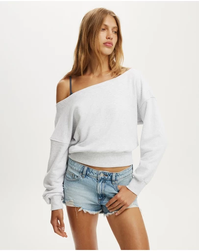 Cotton On - Relaxed Off Shoulder Sweatshirt