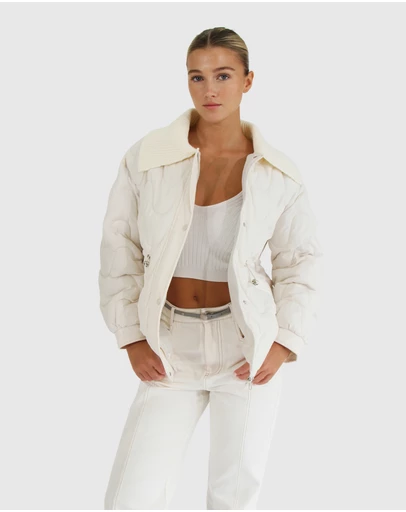 Belle & Bloom - See You Again Quilted Jacket - Cream