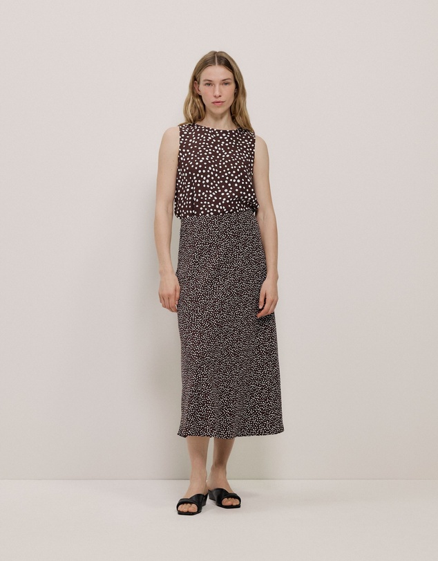 Trenery - Elorie Bias Slip Skirt in Coffee