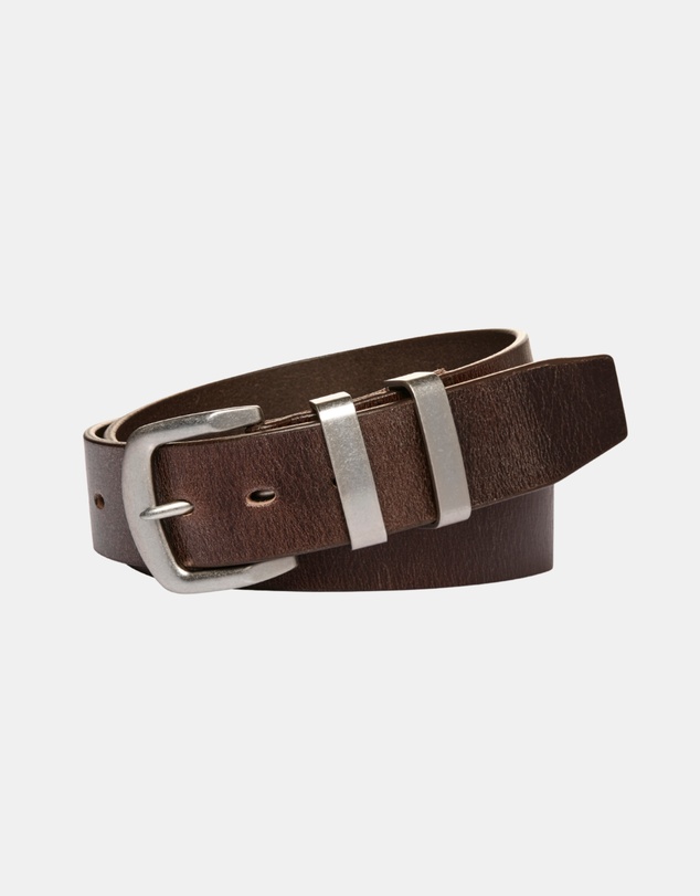 Buckle - Brumby. Australian Made Full Grain Natural Leather Belt. 38mm width.