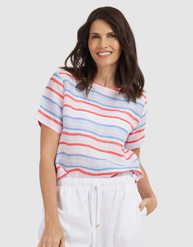 CAMIXA - Teena Linen T-shirt Top