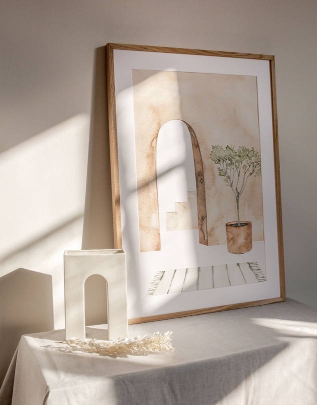 Olive et Oriel - Arched Home Art Print