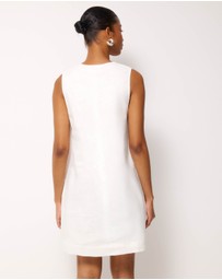 AERE - Orla Linen U-Neck Mini Dress