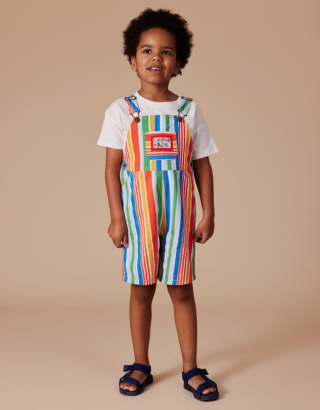 Goldie + Ace - Burton Land Down Under Stripe Denim Overalls- ICONIC EXCLUSIVE