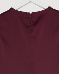 Revibe - Repaired Self Portrait Satin Cut Out Mini Dress - AU 10