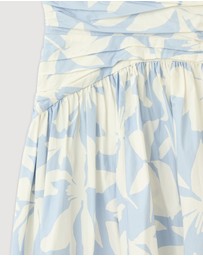 Revibe - Repaired Shona Joy Mamounia Asymmetrical Gathered Maxi Dress - AU 6