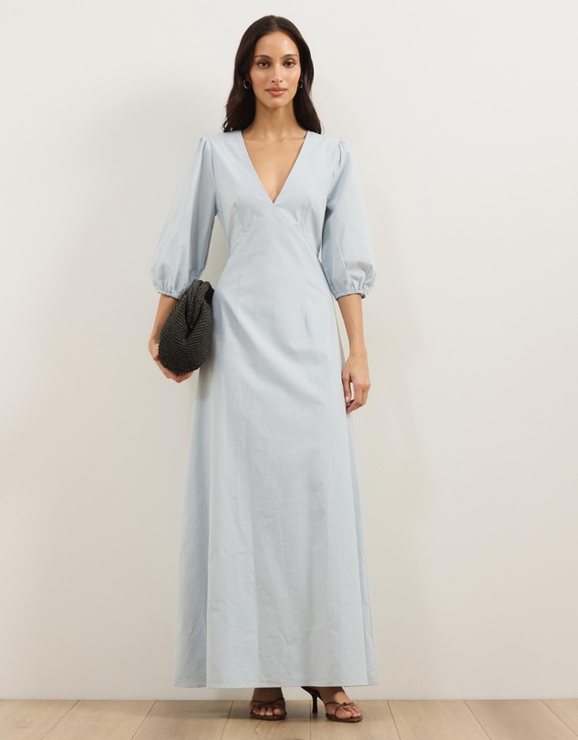 Atmos&Here - Molli V-Neck Short Sleeve Midi Dress