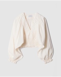 & Other Stories - Smocked Puff-Sleeve Blouse