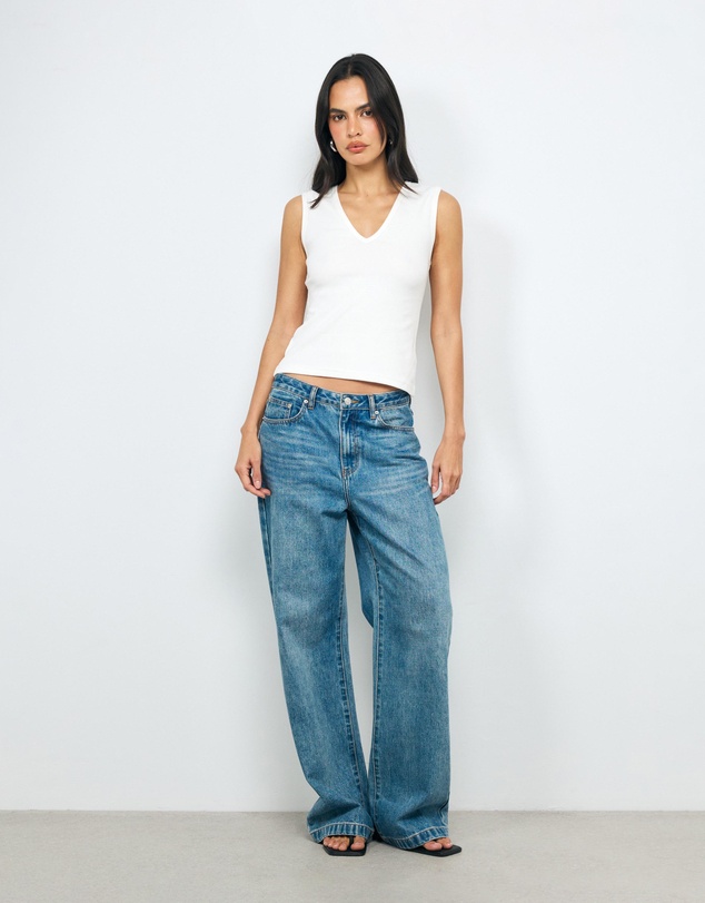 AERE - Cotton V Neck Tank