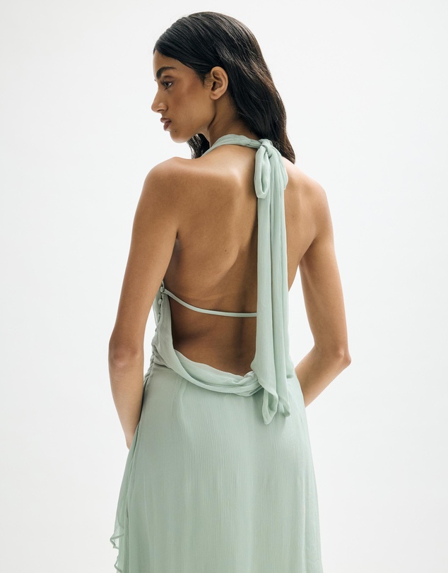 Minima Esenciales - Veda Halter Maxi Dress