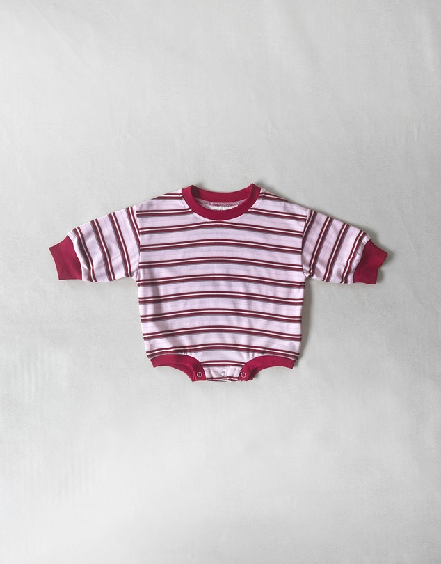 Tiny Trove - Mattie Stripe Cotton Bodysuit - Babies